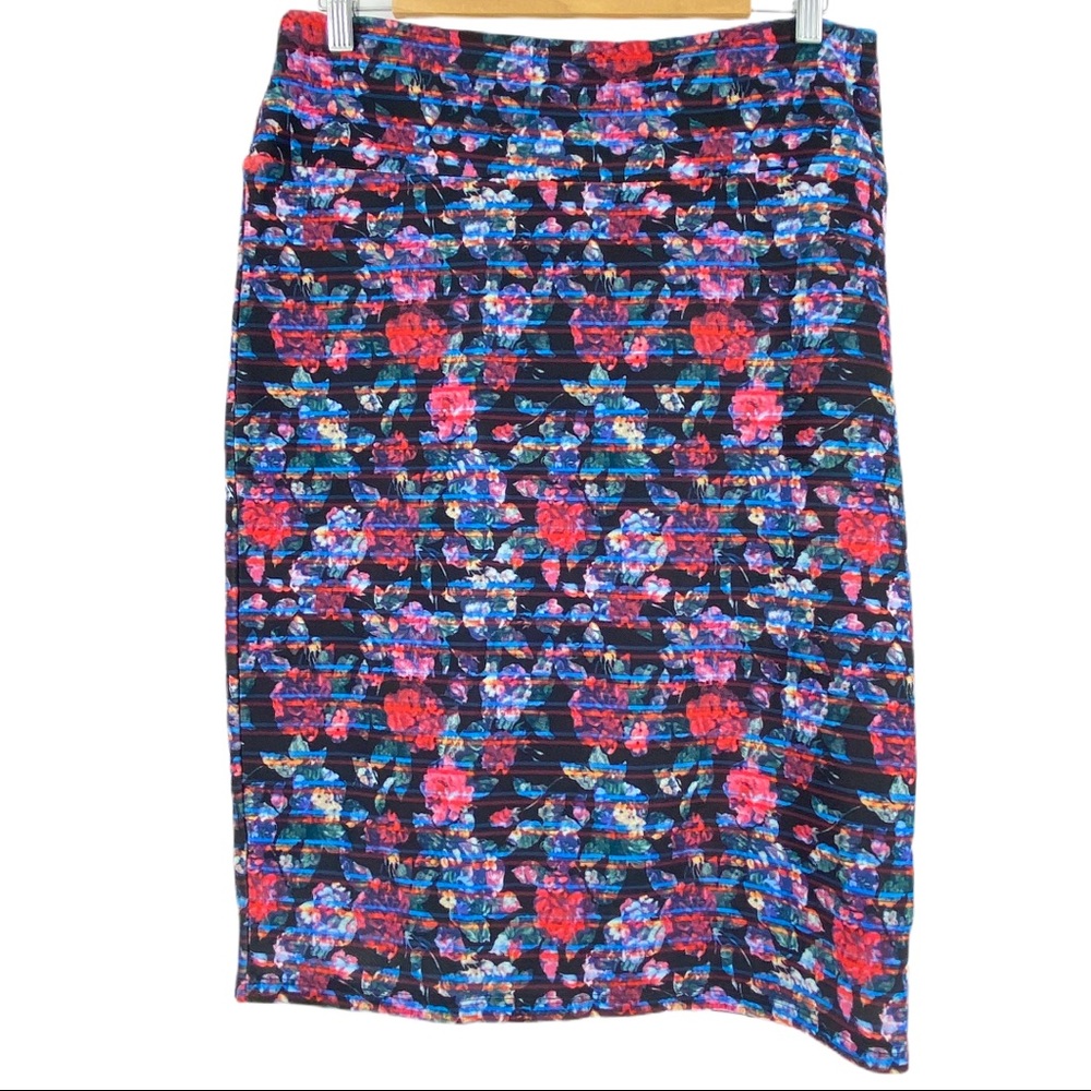 LULAROE ll Women’s Floral Cassie Pencil Skirt XL